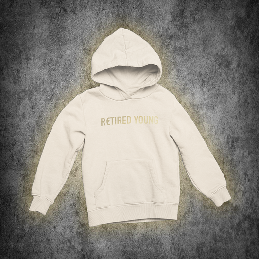 R€TIRED YOUNG | HOODIE BEIGE