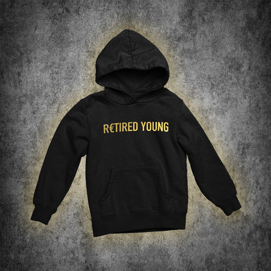 R€TIRED YOUNG | HOODIE SCHWARZ